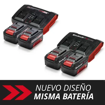 Einhell PXC Starter Kit 2 × 4,0 Ah + Twincharger: imagen 2 del fabricante