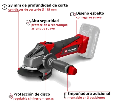 Einhell TE-AG 18/115 Li: imagen 2 del fabricante
