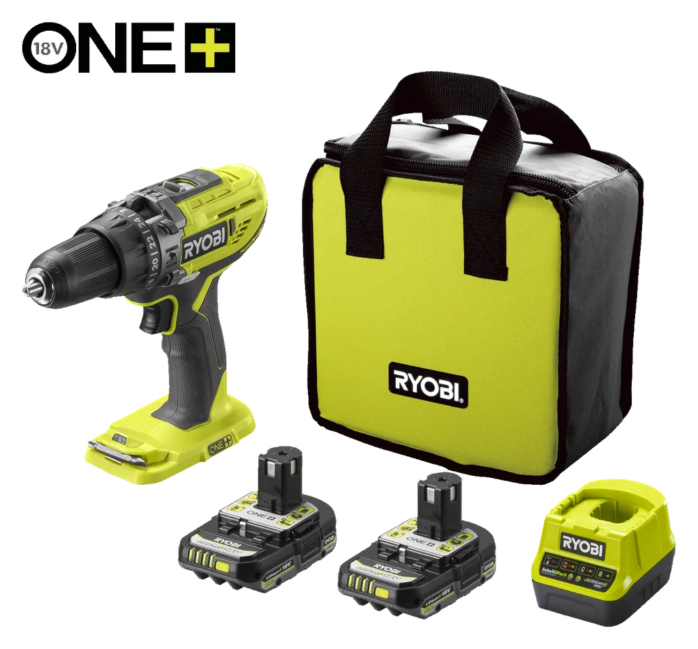 Taladro percutor Ryobi R18PD3-220S